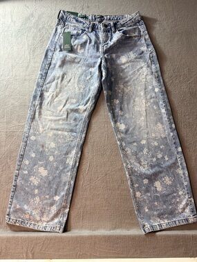wild fable - Women's Low Rise Straight Floral Print Jeans in Light Blue